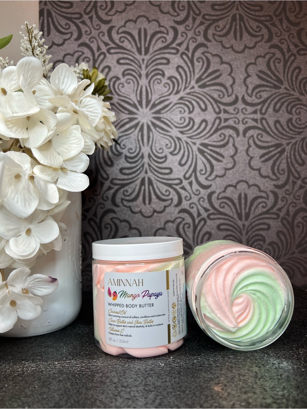 AMINNAH Mango Papaya Whipped Body Butter